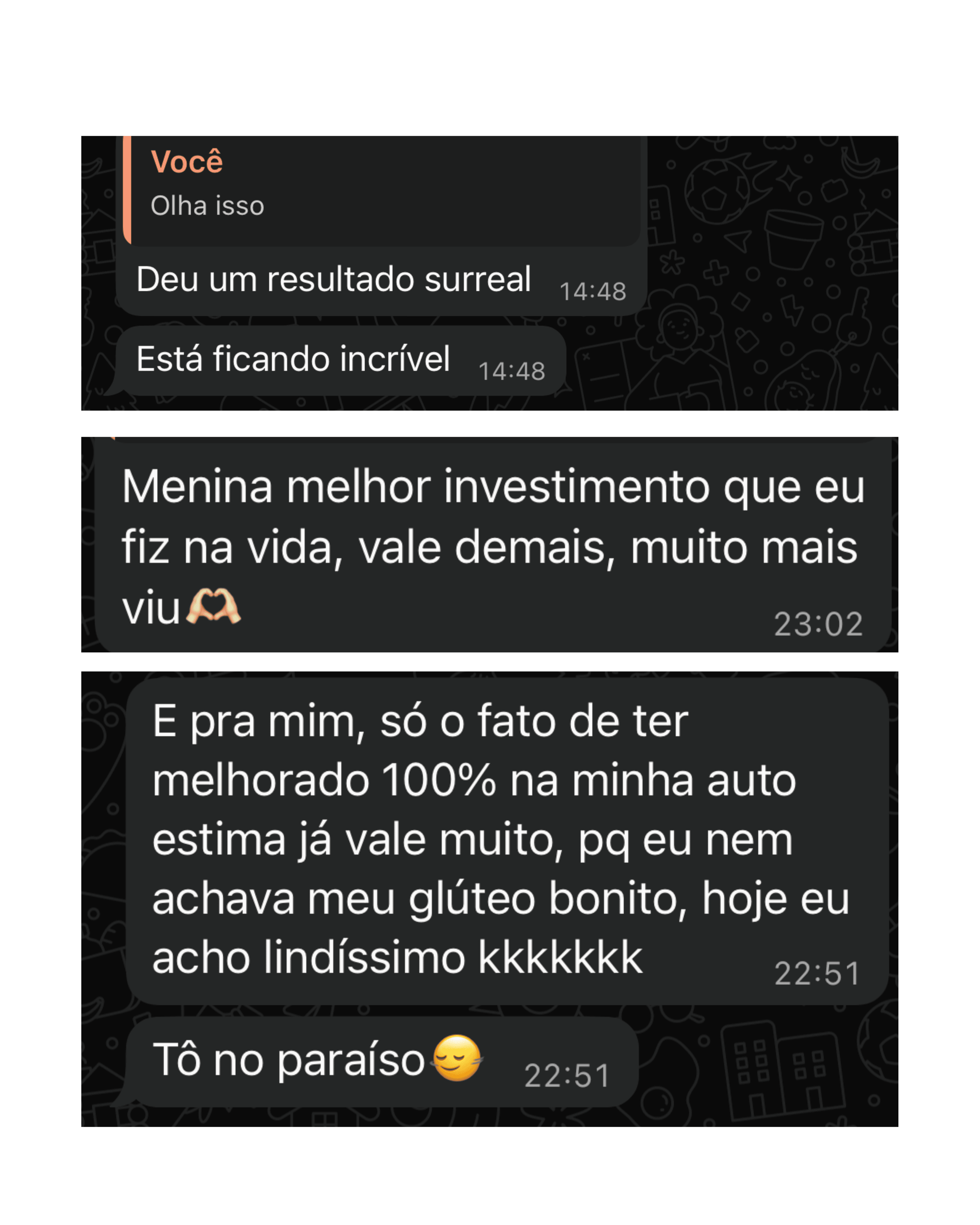 Depoimento de cliente satisfeita com o tratamento Indérmis