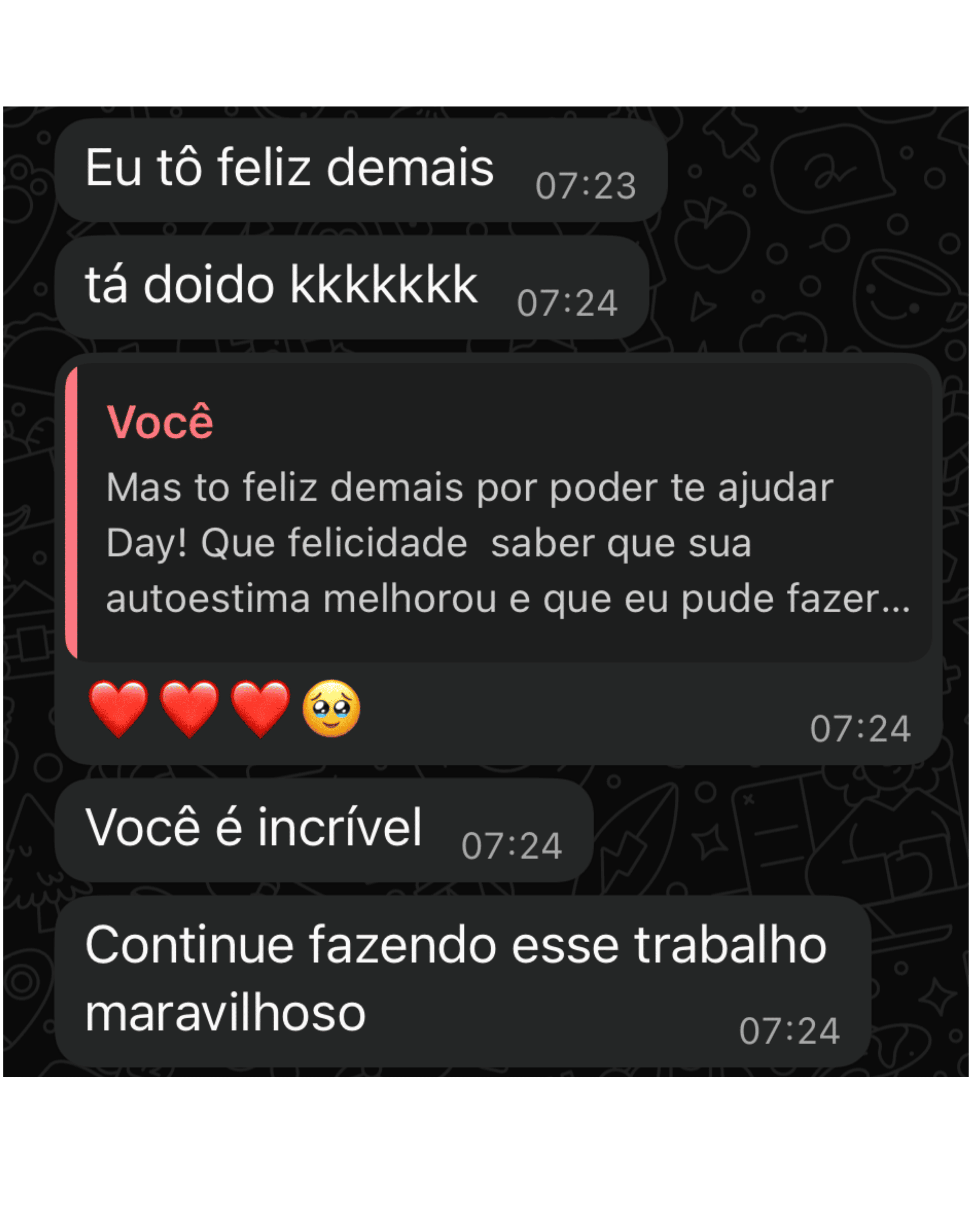 Depoimento de cliente satisfeita com o tratamento Indérmis